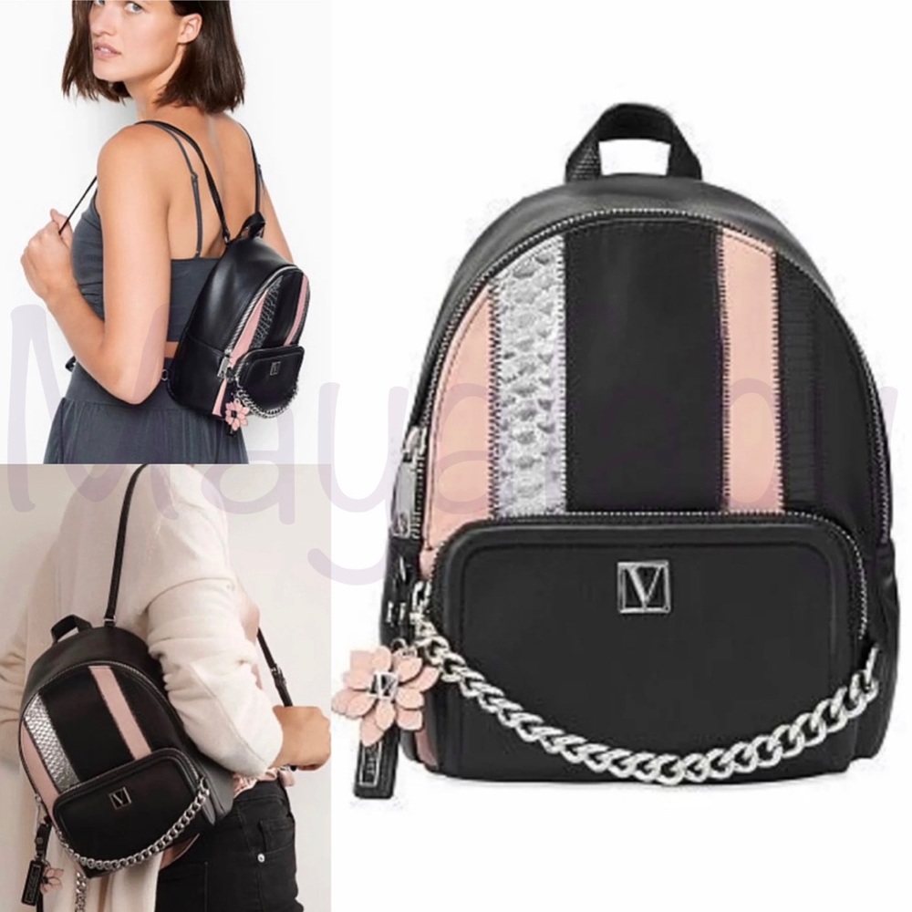Victorias Secret Backpack Exotic Mix Black VS PINK